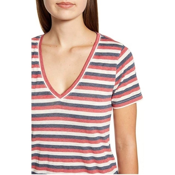 NWT Lucky Brand Red White & Blue Striped Top Size Small - Picture 7 of 8
